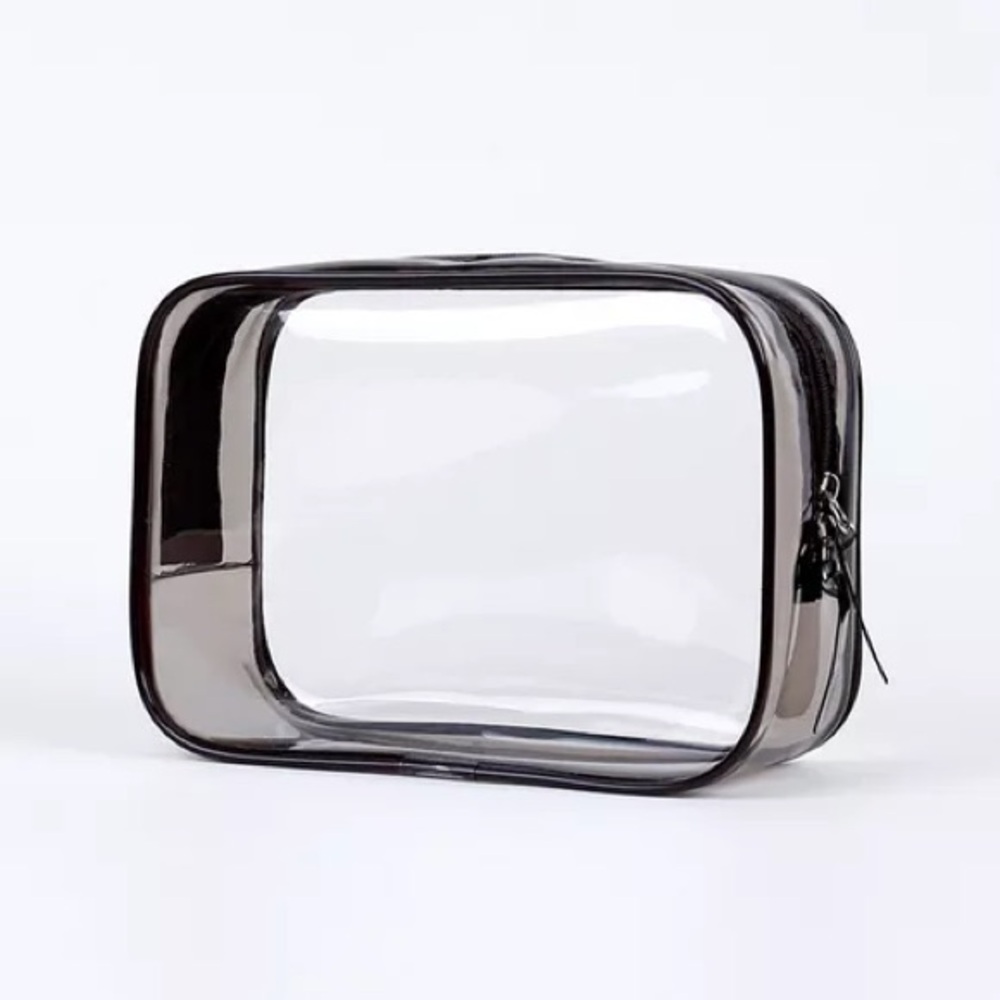 Clear Black Cosmetic Bag